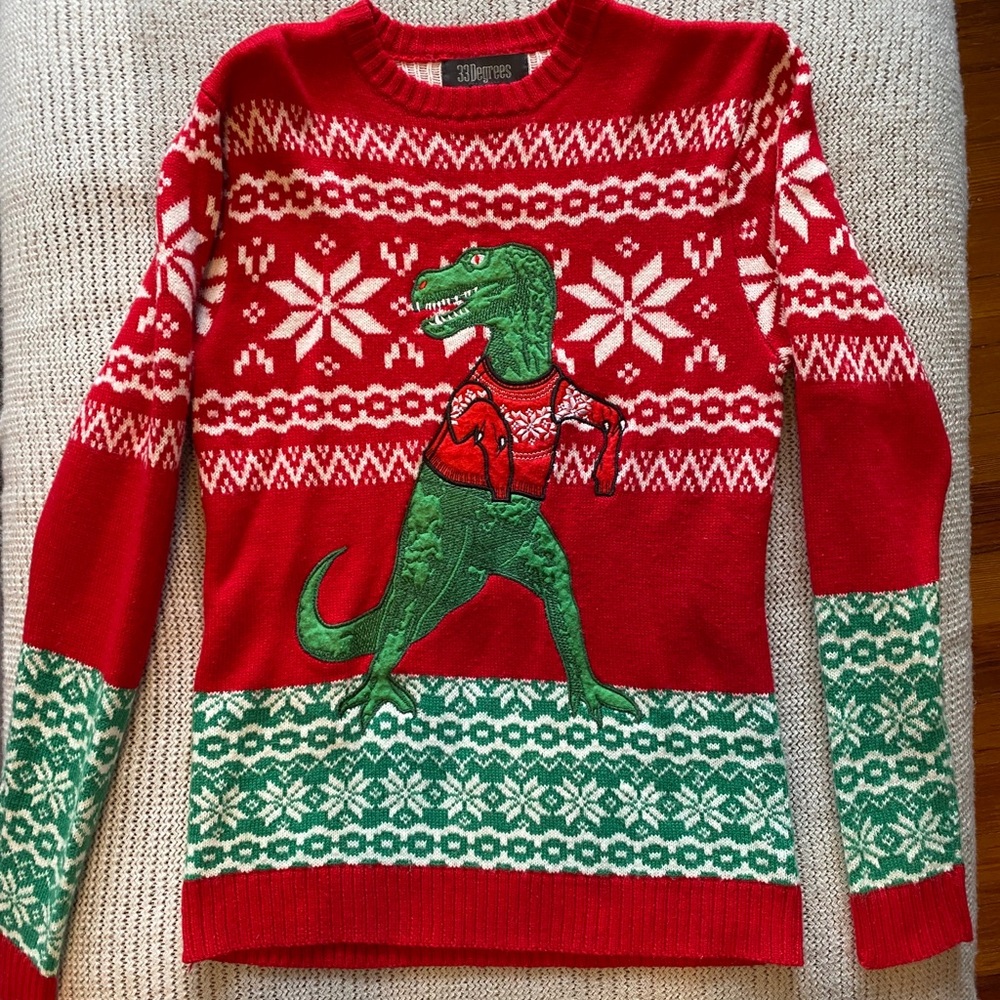 T-Rex Christmas Sweater